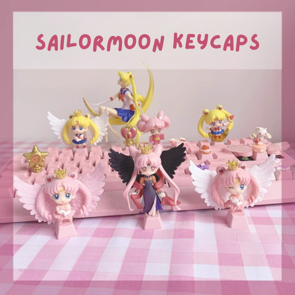 Sailormoon Keycaps Mechanical Keyboard, Artisan custom keycap keyboard mekanik sailormoon anime | Ma