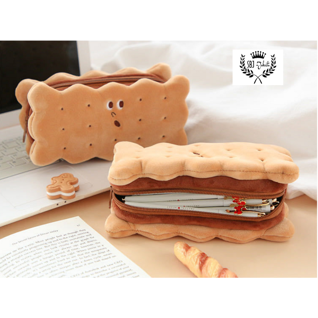 

Tempat Pensil Kain Kotak Pensil Pencil Case Karakter Roti French Toast