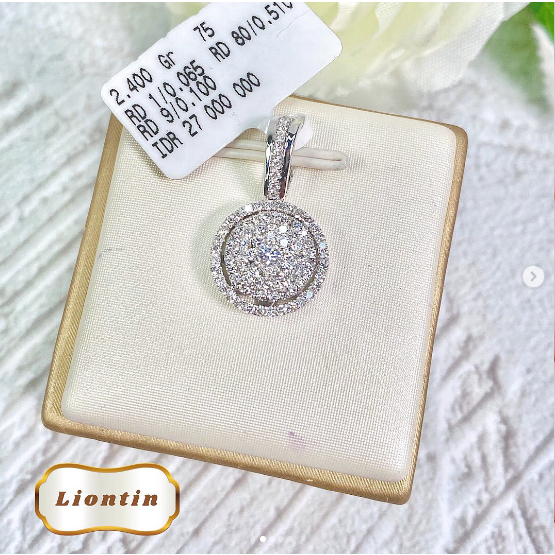 Elco Jewellery - Liontin Berlian Eropa F Vvs | LBRT-00067SH Berkualitas dan Bergaransi