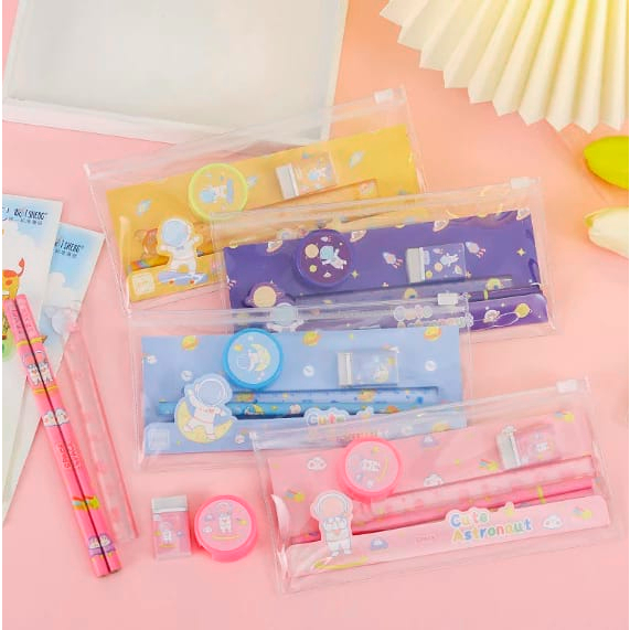 

DHIO 2 - Set Alat Tulis / Set Mini Stationary / Set Alat Tulis 5 In 1 Karakter / Warna-Warni Astronot Stationary / Set Alat Tulis