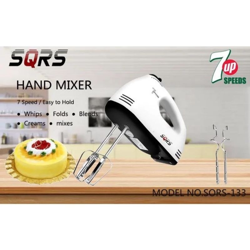 Mixer SQRS 7 Speed Hand Mixer / Mixer Kue / Mixer Adonan