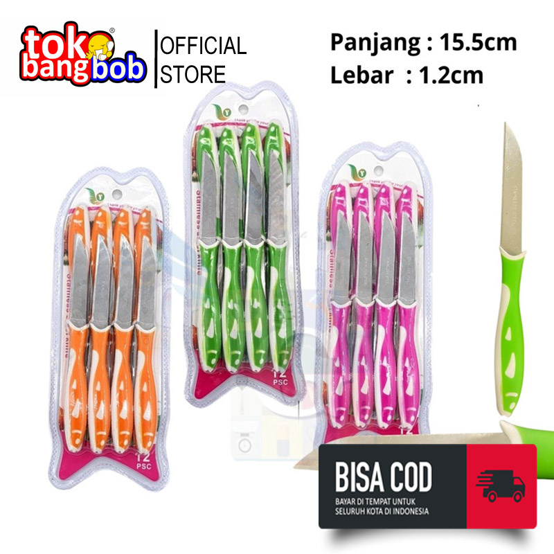 PISAU IKAN SET 12PCS PISAU BUAH PISAU SAYUR ALAT PEMOTONG SATU SET LENGKAP