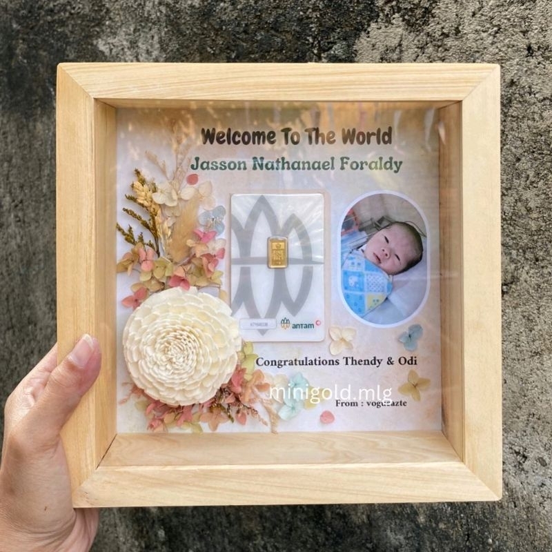 pigura 3D/ pigora 3D/ frame 3D minimalis/ hampers minigold / kado minigold