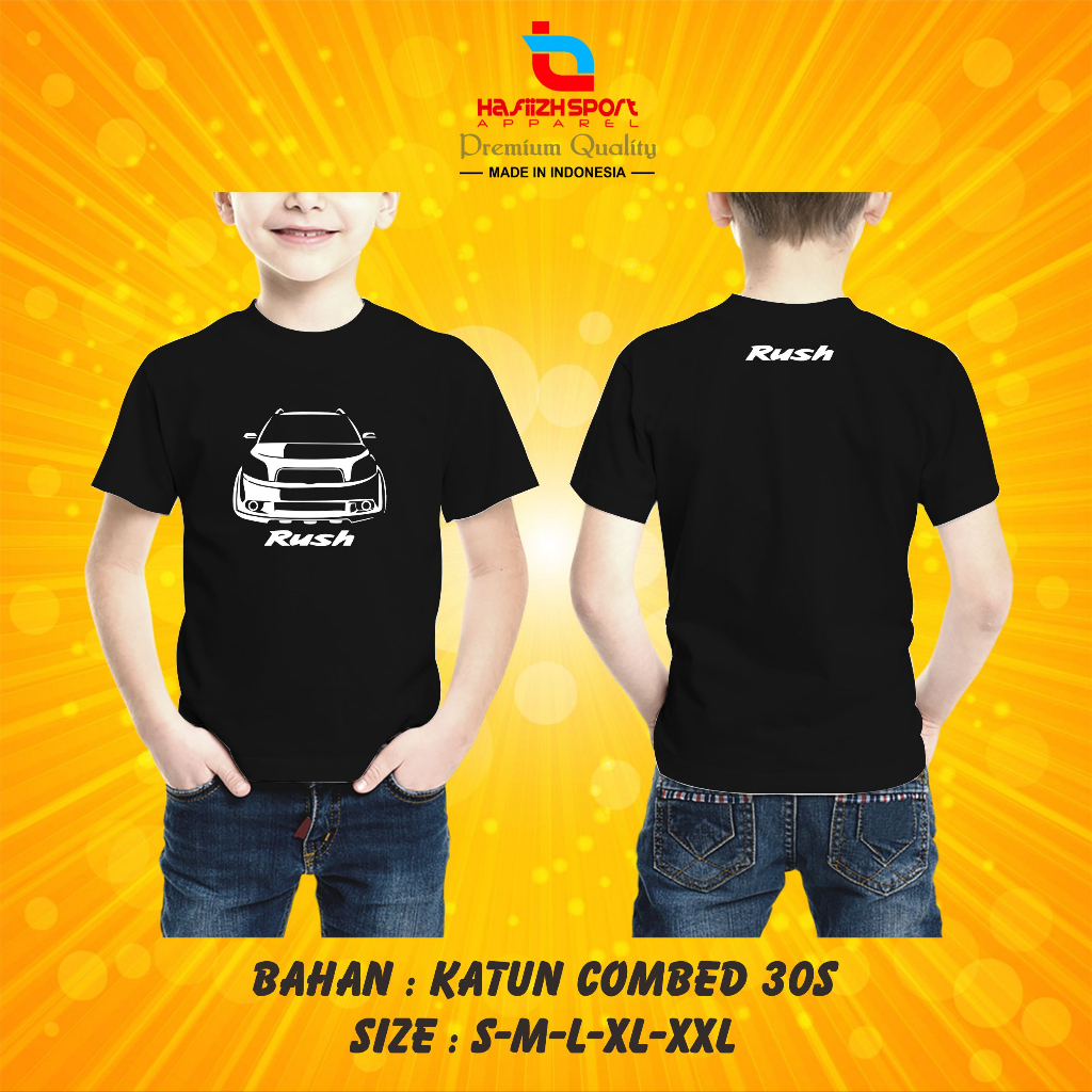 KAOS BAJU ANAK MOBIL TOYOTA RUSH PREMIUM / KAOS TOYOTA RUSH TERBARU
