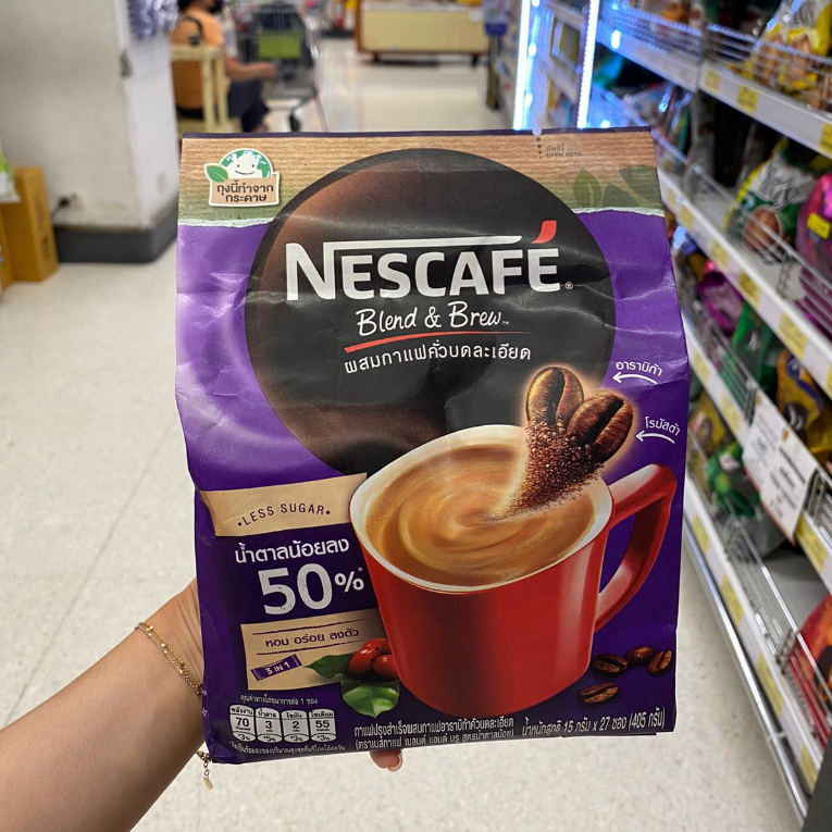 Nescafe Blend and Brew Less Sugar - Thailand