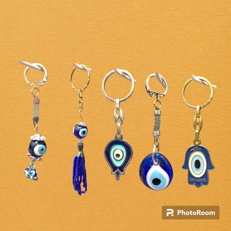 PROMO Gantungan Kunci Souvenir Turki Evil Eye / Nazar Boncuğu