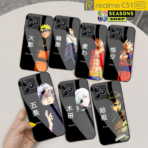 Softcase Glass Case Realme C51 NFC Terbaru - Softcase kaca Realme C51 - Softcase Glass Glitter Realm