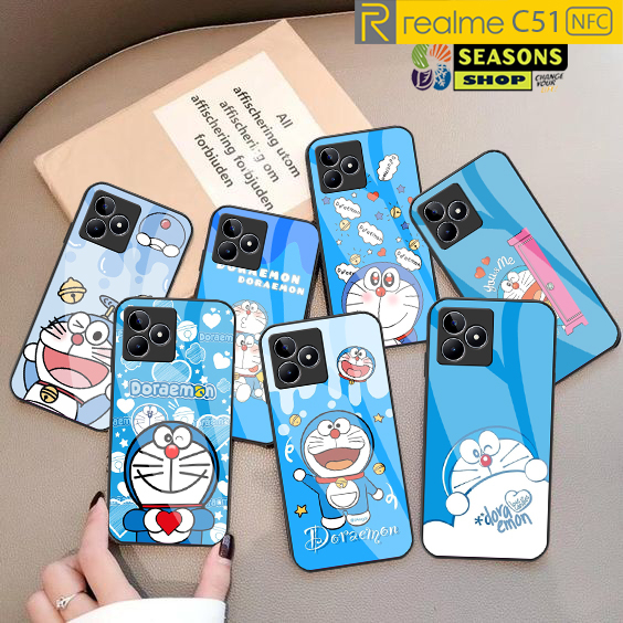 Softcase Glass Case Realme C51 NFC Terbaru - Softcase kaca Realme C51 - Softcase Glass Glitter Realm