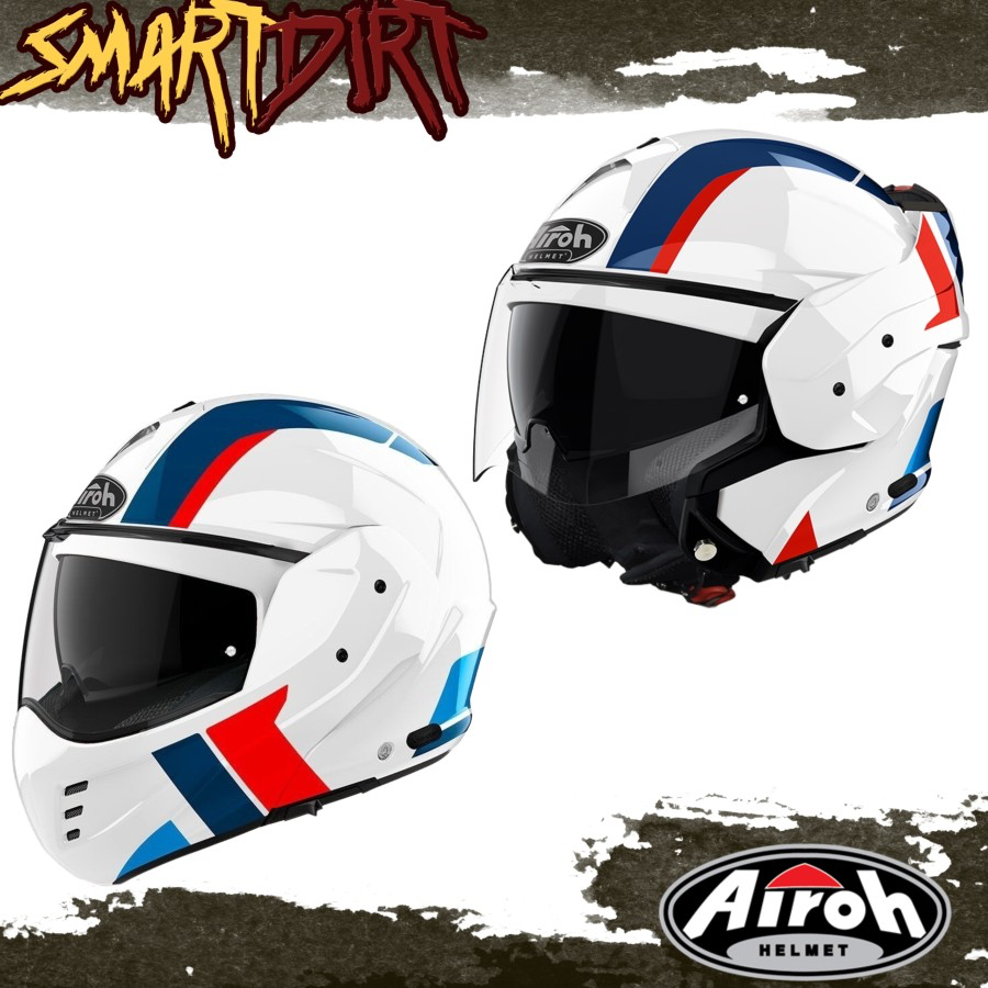 Helm AIROH MATHISSE Explore Blue Gloss Modular Helmet AIROH Adventure ORI