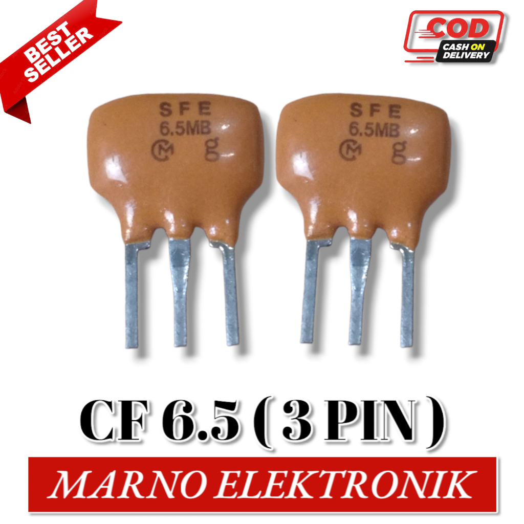 CERAMIC FILTER CF 6.5 6,5 6.5Mhz 6,5Mhz 3 PIN 3 KAKI KERAMIK ORIGINAL