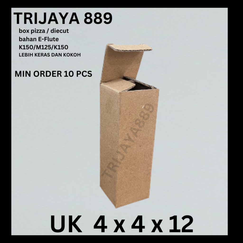 

kardus packing box pizza / die cut ukuran 4x4x12