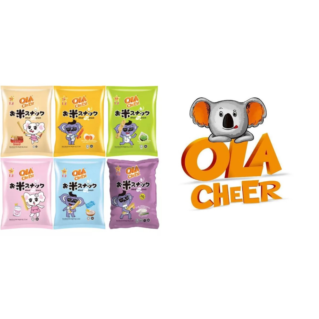 OLA CHEER WHEAT RICE SALTED EGG / SOUR CREAM ONION / BBQ / YOGURT