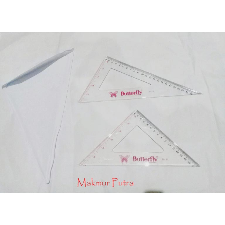 

Penggaris Mika Segitiga Butterfly No. 8, 10, 12