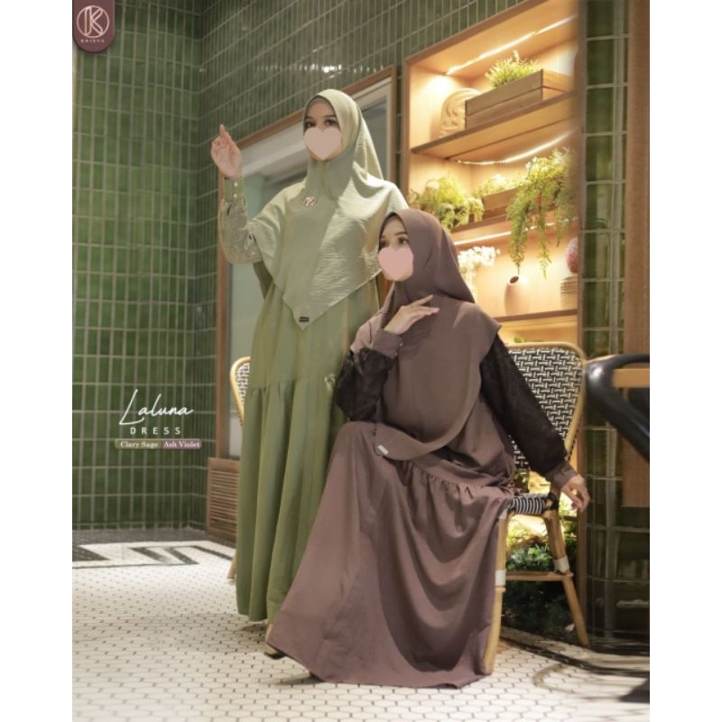 (READY FREE CASHBACK) Laluna Dress Gamis Original by Kaisya