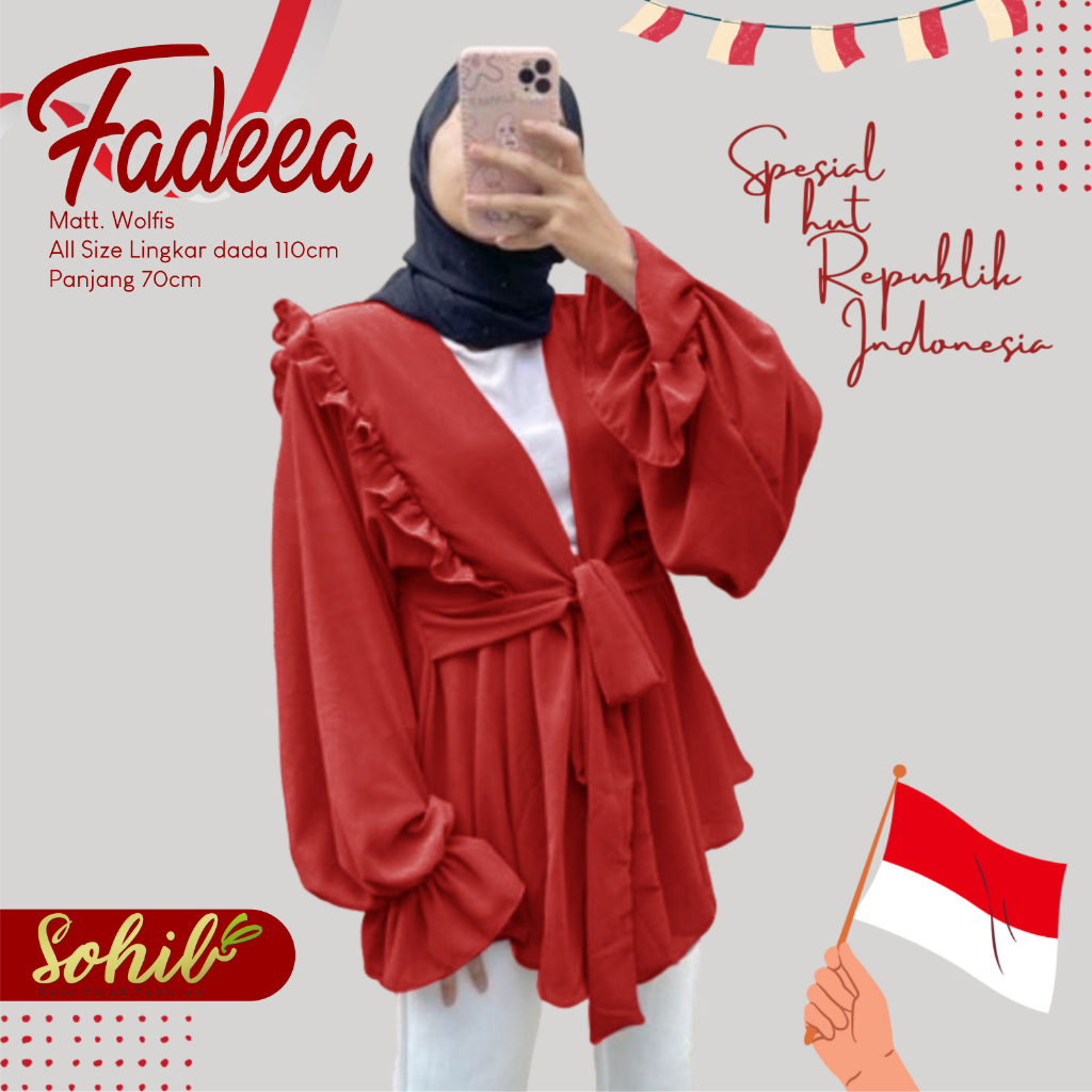 OUTER POLOS DEWASA FADEA BAHAN WOLFIS CARDI WANITA KEKINIAN