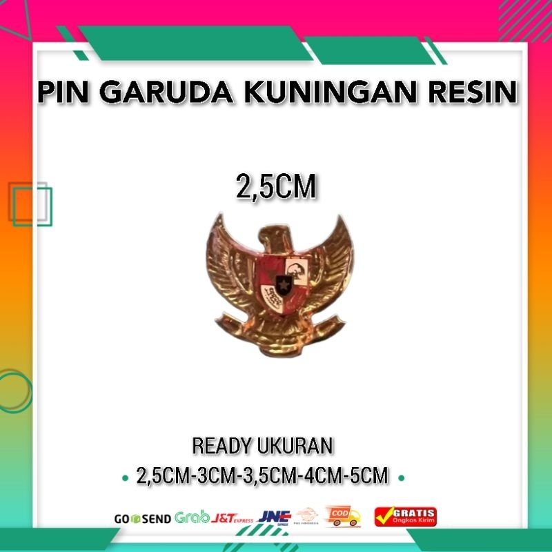 Pin Garuda Resin Paskibra 2,5 Cm | Pin Garuda Peci Paskibraka | Pin Garuda Resin