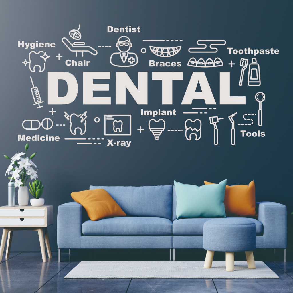 Wall Cutting Sticker Stiker Dekorasi Dinding Dental Gigi