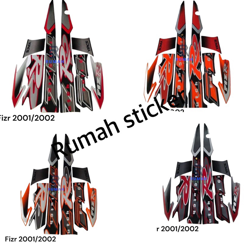 STRIPING STIKER LIS BODY MOTOR F1ZR FULL CLUTCH 2001 2002 COD