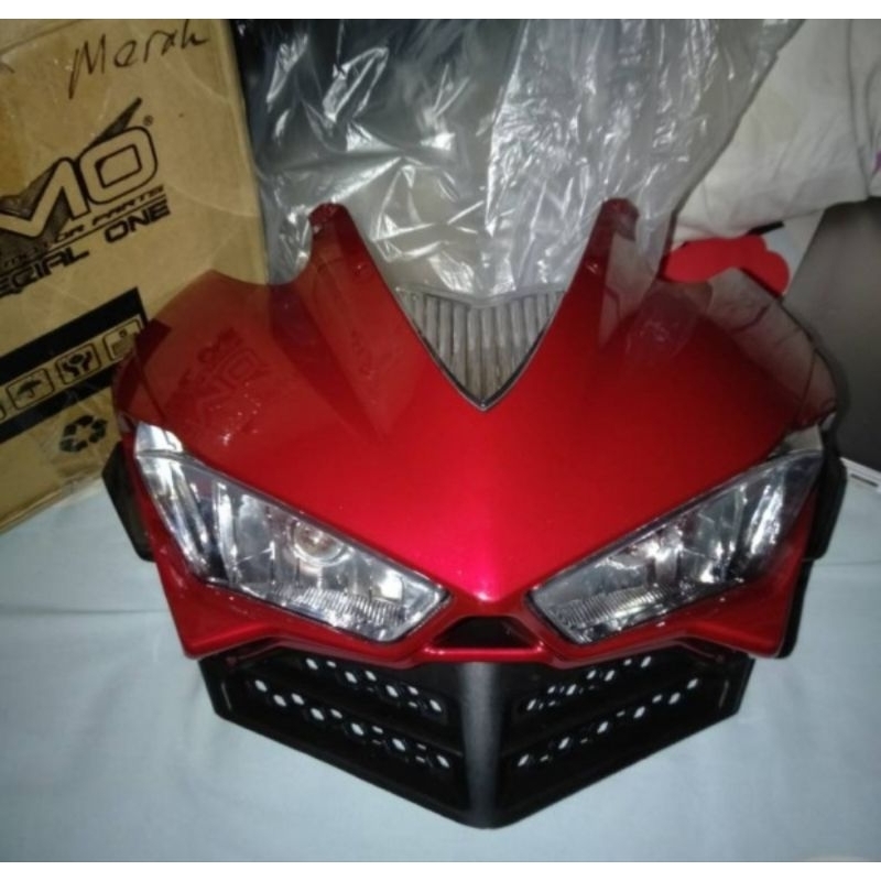 Kedok / Headlamp Reflektor Model R25 Mini Universal Semua Motor Plastik Abs