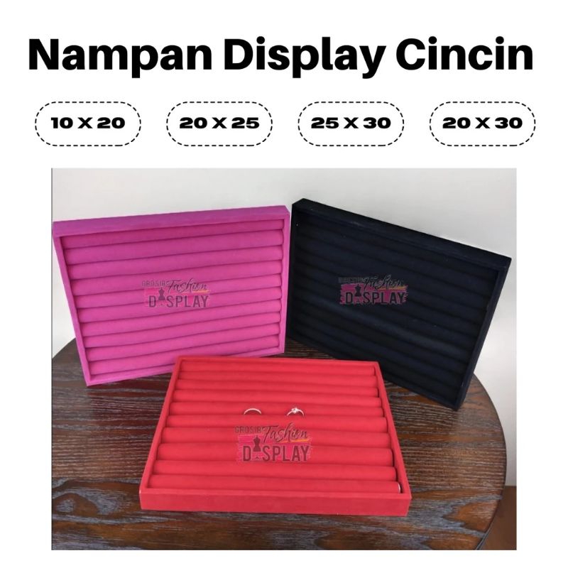 Display Cincin Nampan Cincin Kotak Cincin Pajangan Cincin Display Aksesoris Kotak Cincin Mahar Nampa