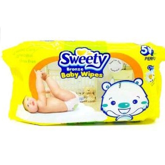 Tissue Basah Sweety • Sweety Bronze Baby Wipes 50's