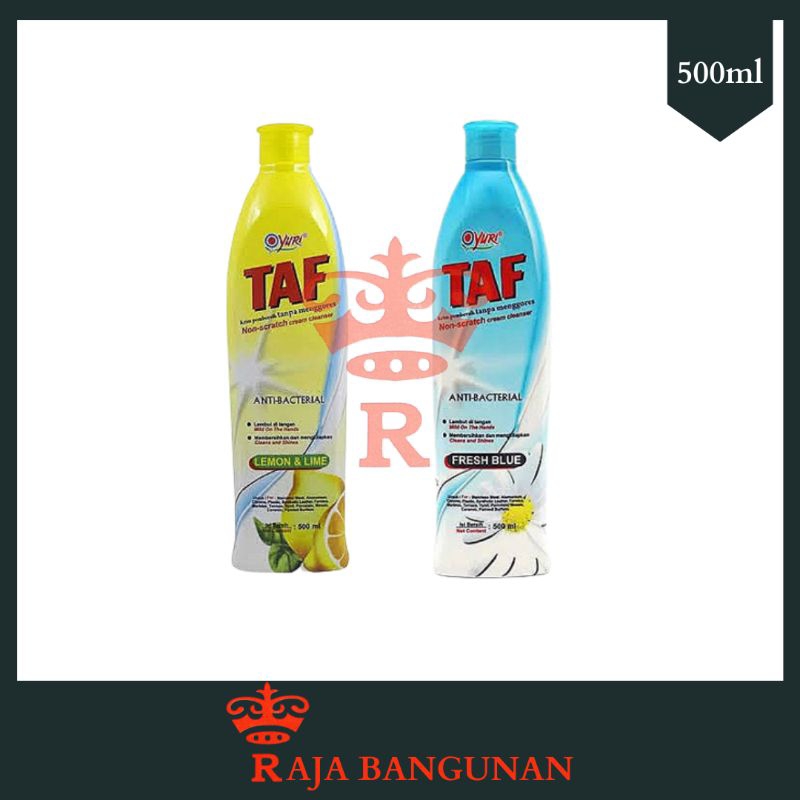 Yuri Taf Pembersih Serbaguna Dapur Stainless Plastik DLL Fresh Blue & Lemon Lime 500ml Cair Anti bak