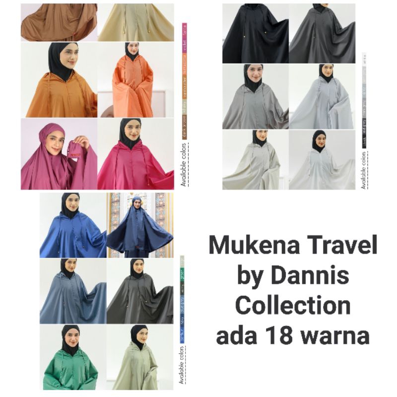 Mukena travel ukuran dewasa all size bahan parasut premium rumah dannis collection