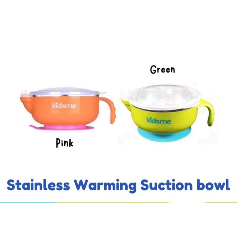 Kidsme k-160496 Baby Stainless Warming Suction Bowl