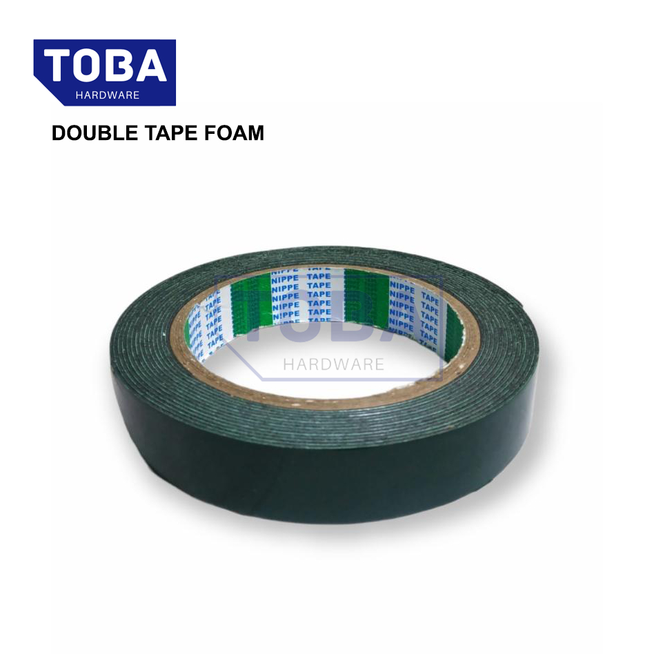 

Double Tape Foam Nippe Hijau PE Foam Bolak Balik 1" Inci Inch