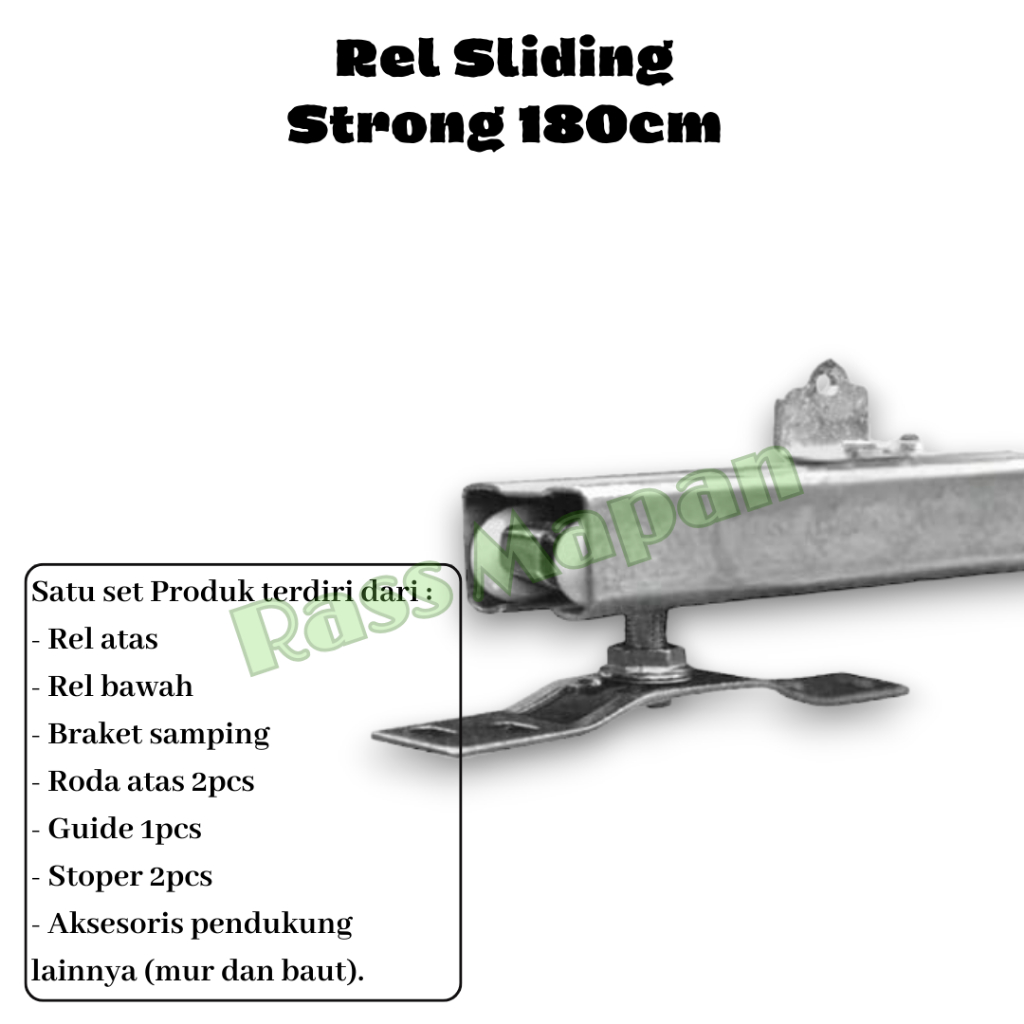 NEW REL SLIDING / REL TRACK / REL TRACK SLIDING UNTUK PINTU KAYU, ALUMINIUM ATAU BESI MERK STRONG