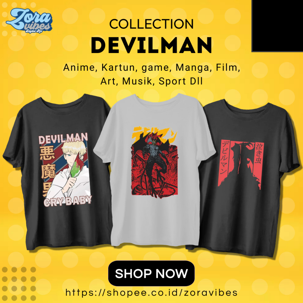 Kaos Anime Devilman Murah