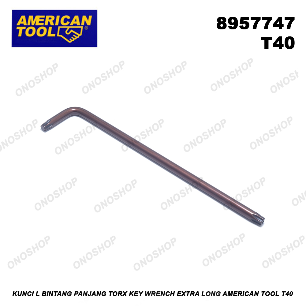 Kunci L Bintang Panjang Torx Key Wrench Extra Long American Tool T40