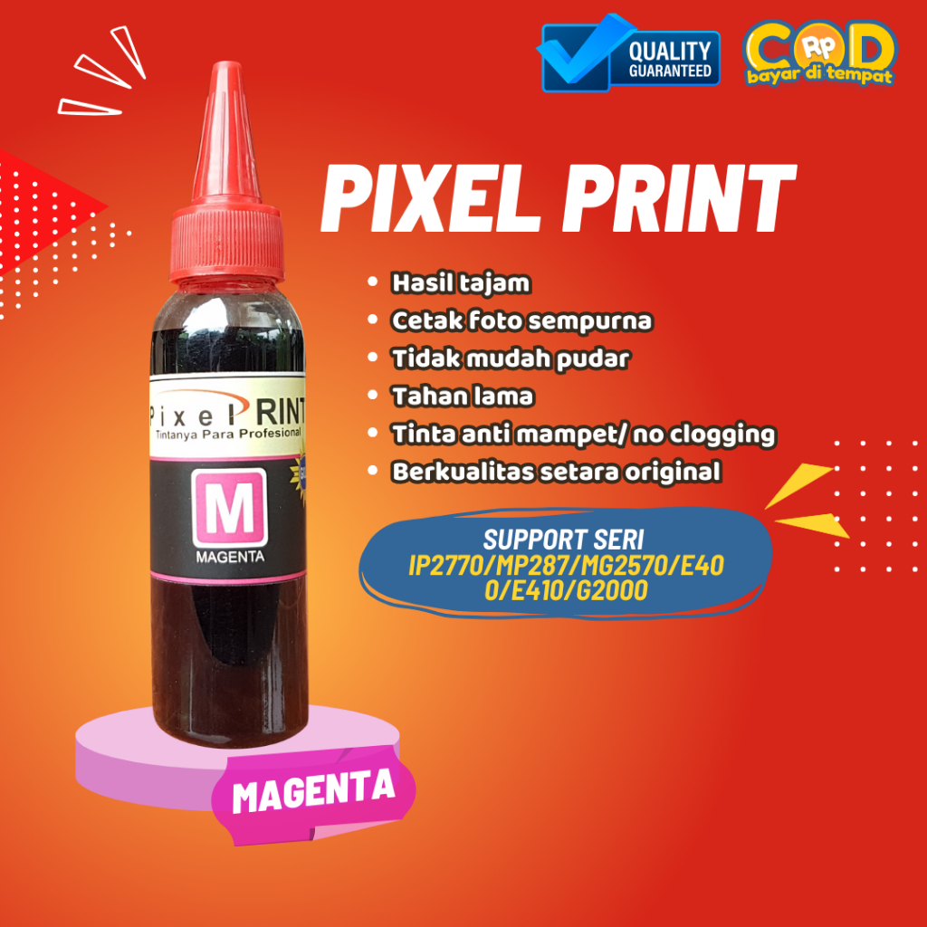 Tinta Canon Pixel Print Magenta Ip2770 Mp 287 IP1980 IP 2770 IP2780 IP2180 MP258 MP237 MP285 E410 E5