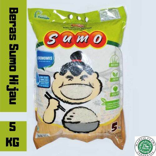 

Beras Sumo Kemasan Hijau Beras Pulen Dan Bersih Ekonomis 5 kg