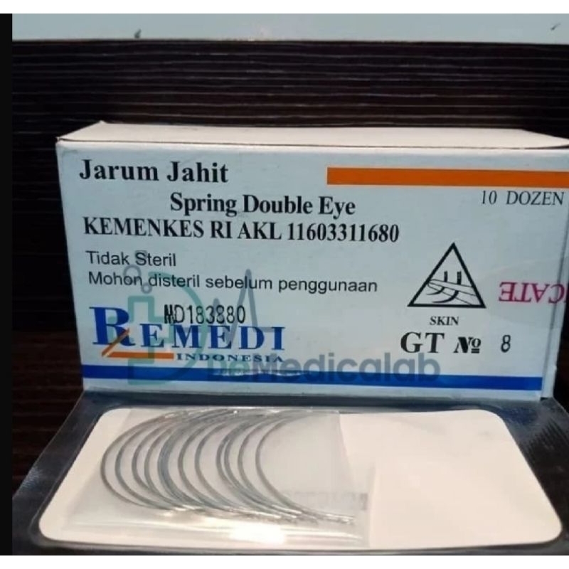 Jarum Hecting Remedi GT/Jarum Jahit Kulit Skin Per Box isi 10 Lusin