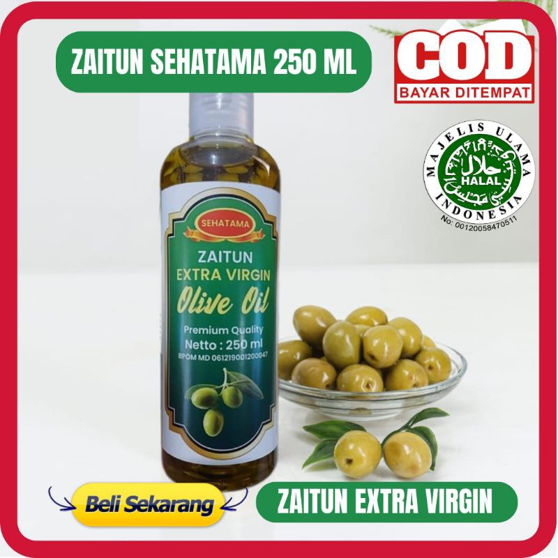 

- Minyak Zaitun Murni Asli ZAITUN SEHATAMA 250 ml Untuk Diminum Kesehatan EVOO Extra Virgin Olive Oil 250 ml