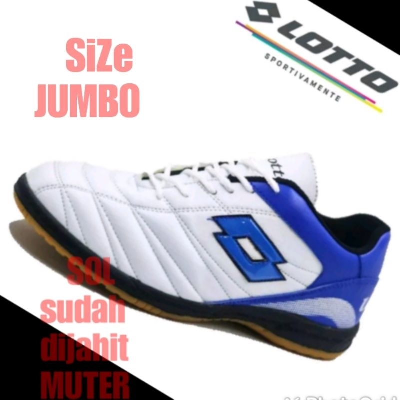 Sepatu FUTSAL JUMBO Sepatu futsal LOTTO ( sol sudah dijahit MUTER )