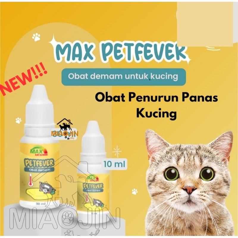 Obat Penurun Panas Kucing - Demam Sakit Cat Anak Pet Anjing Dog Kitten Max
