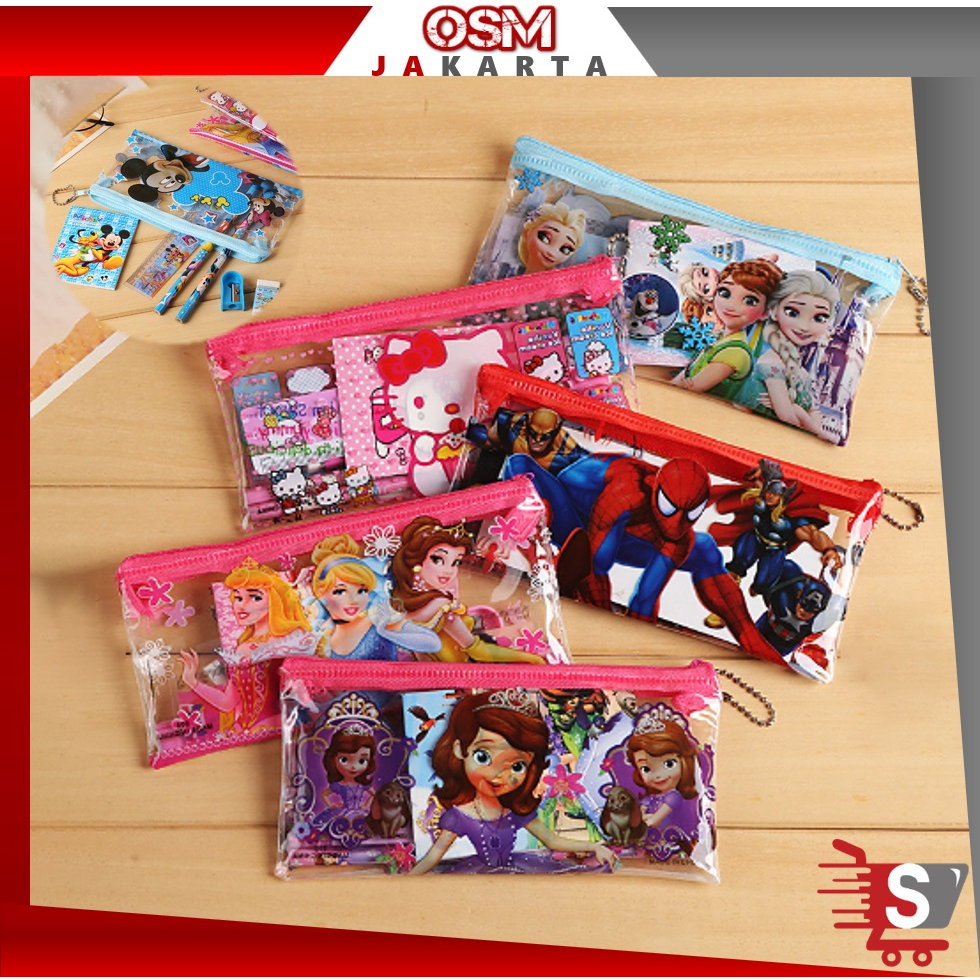 

OSM JKT S5999 Alat Tulis Kartun Lucu Set 6 in 1 / Stationery Study Set Murah Karakter / Set Perlengkapan Sekolah Anak 6 in 1