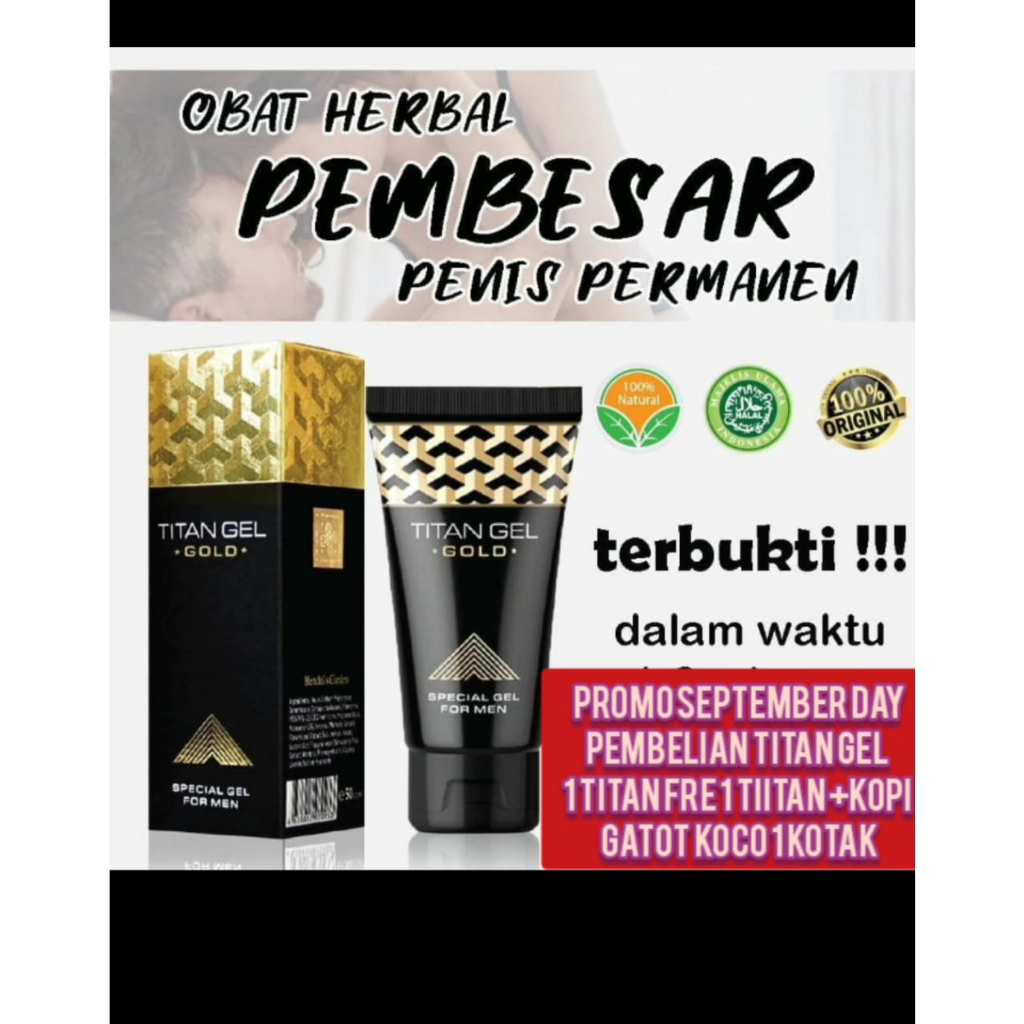 ( PROMO TITAN 1 FREE 2 TITAN ) > A5 TITAN GEL GOLD ORIGINAL 50ML