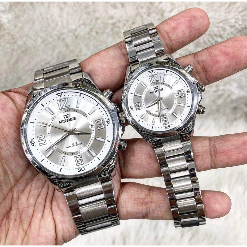 JAM TANGAN COUPLE MIRAGE ORIGINAL COUPLE WATCH