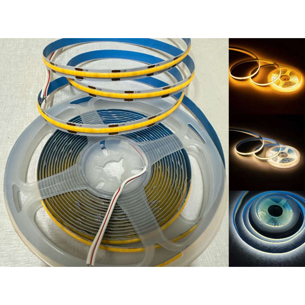 Strip Led COB DC 12volt 5 meter 320led / Lampu Strip Light COB IP33