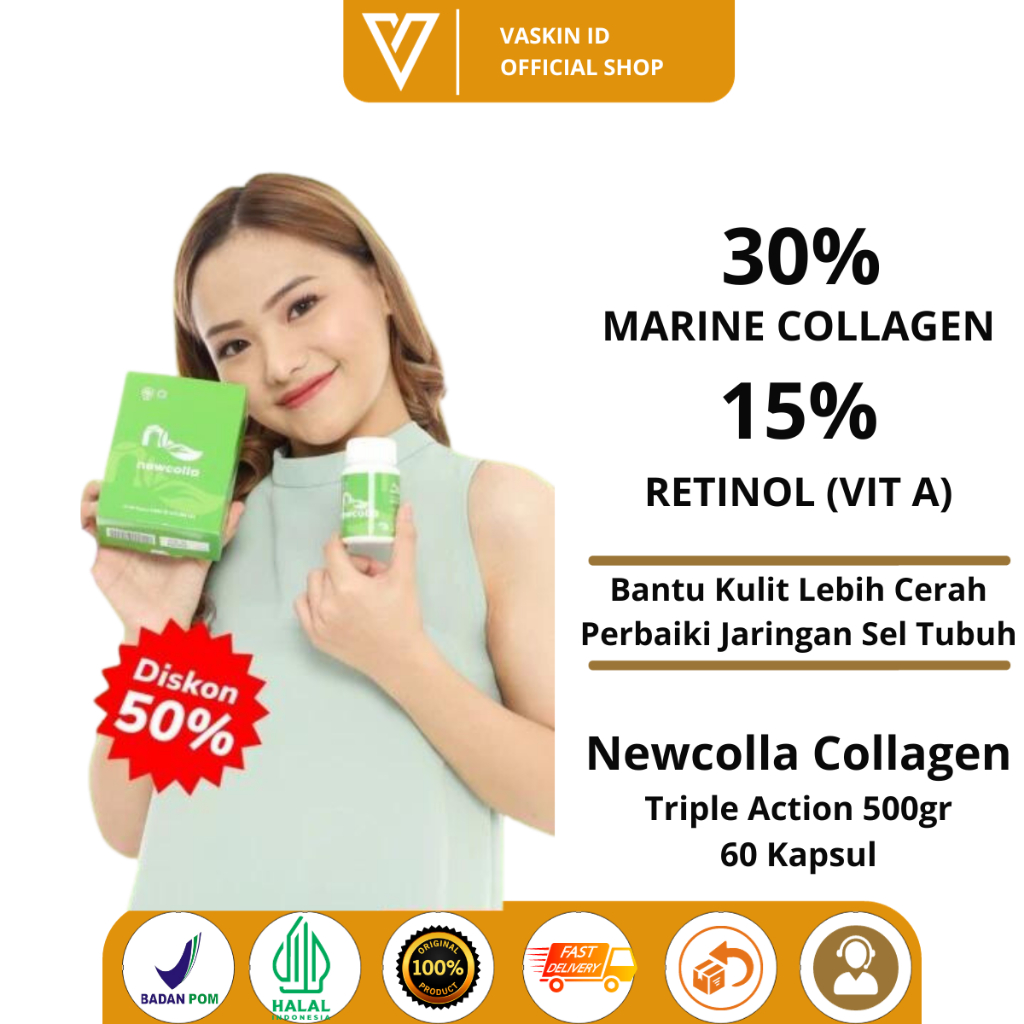 Newcolla Penghilang Flek Suplemen Pemutih Badan Ori Bpom