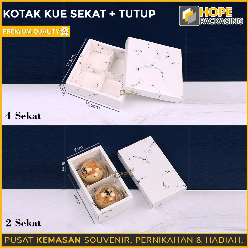 

Kotak Kue Sekat + Tutup Motif Marble / Kotak Kue Mooncake Pia Dus 2 Sekat / Dus Box Kue Bulan Pudding Pia / Snowskin Mochi / Kotak Box Mooncake / Kotak Nastar