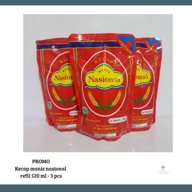 

PROMO Kecap manis nasional 520ml - 3pcs