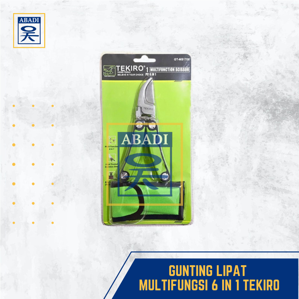 

GUNTING LIPAT MULTIFUNGSI 6 IN 1 TEKIRO