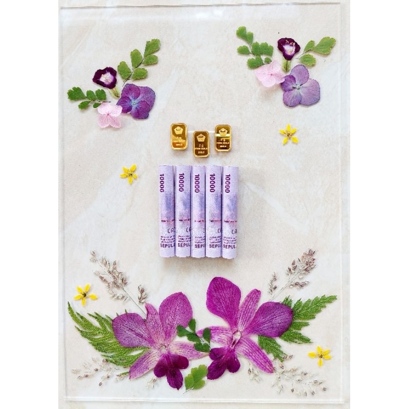 DIY Mahar Anggrek - Mahar Pernikahan - Frame Akrilik - Photo frame - Press Anggrek - Flower in frame