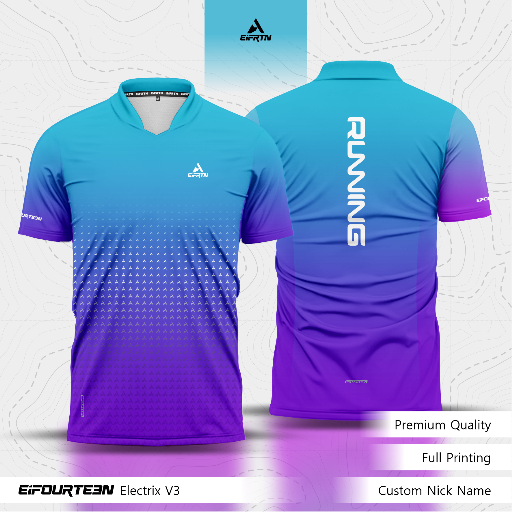 EiFRTN Baju Kaos Singlet Lekbong  Jersey Lari Running Bulutangkis Badminton Electric Speedy