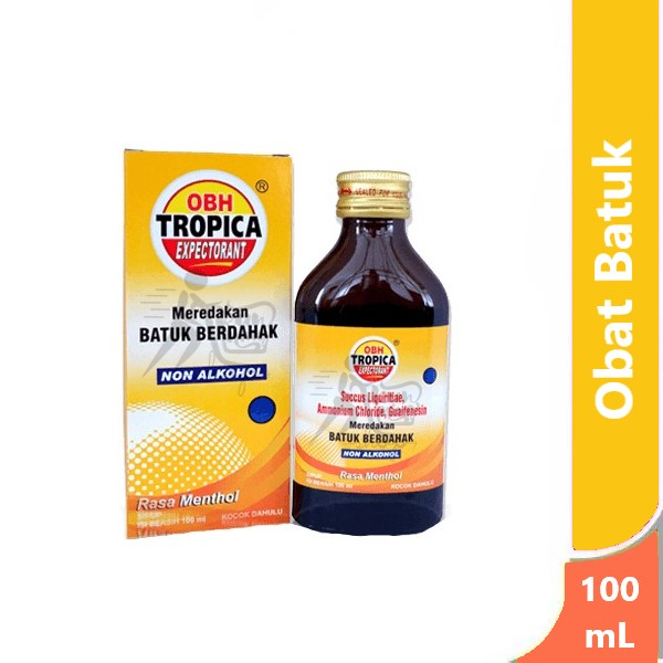 OBH Tropica Expectorant Menthol 100 mL - obat batuk berdahak sesak tenggorokan gatal
