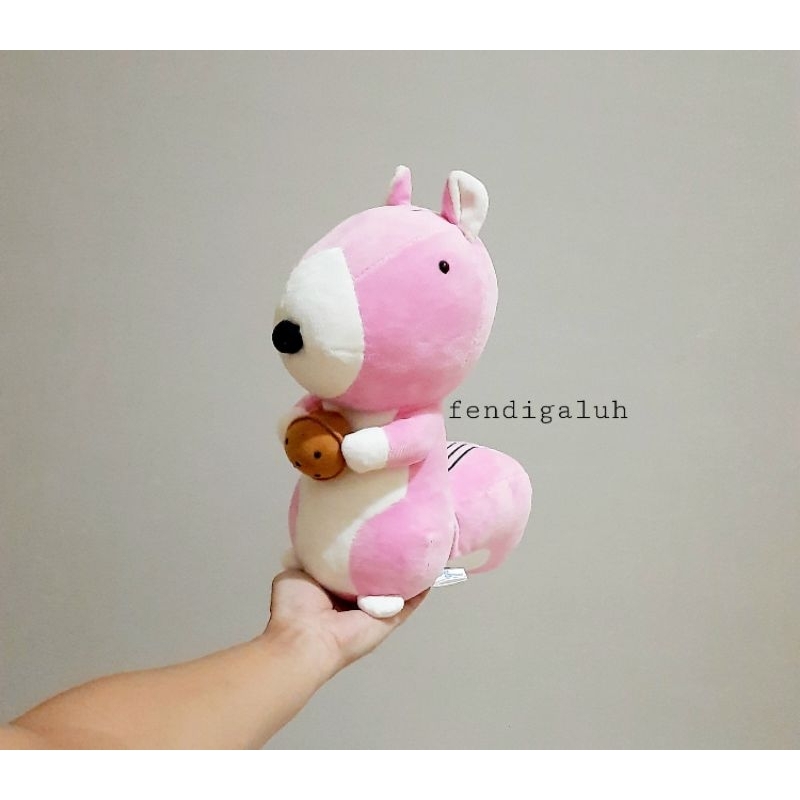 Boneka Tupai Pink Cute Bono Bono Original Size 30 cm/ Boneka Bono Bono